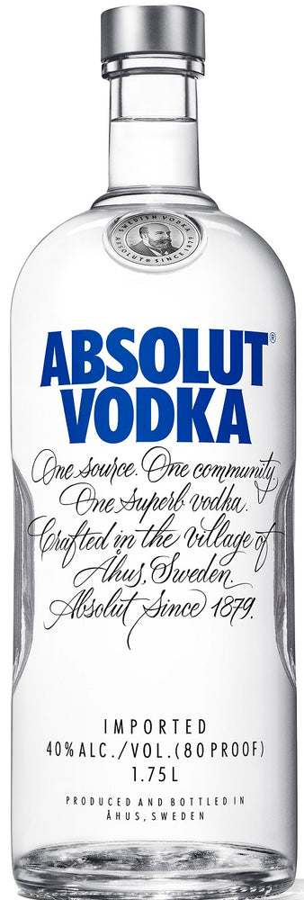 Absolut Original Vodka, 1.75 L Bottle, 40% ABV