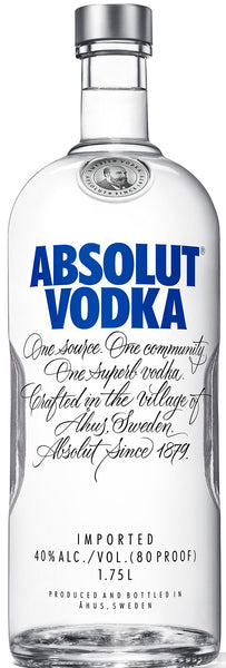 Absolut Original Vodka, 1.75 L Bottle, 40% ABV